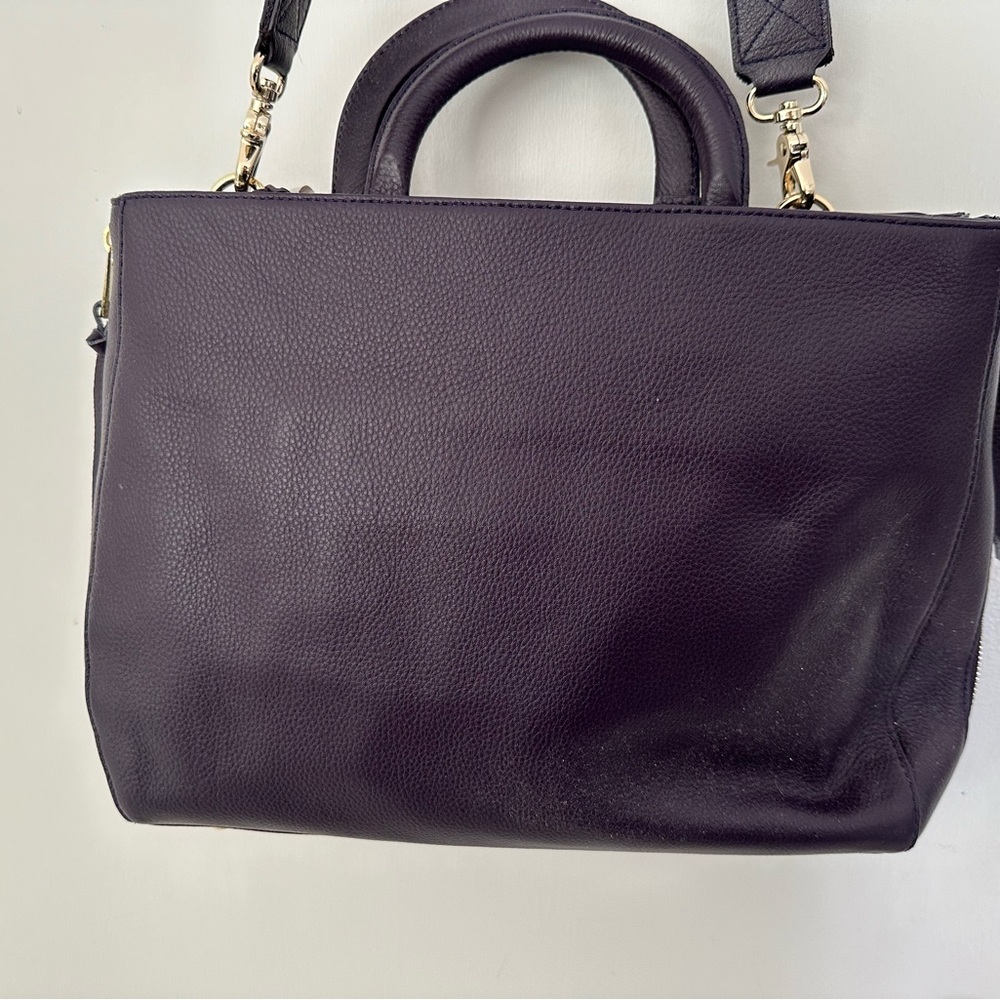 Levenger CARRIE Tote Briefcase Handbag Grape NEW